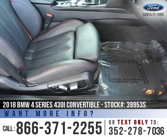 *** 2018 BMW 4 Series 430i *** Bluetooth - Leather Seats - SiriusXM for sale in Alachua, FL – photo 22