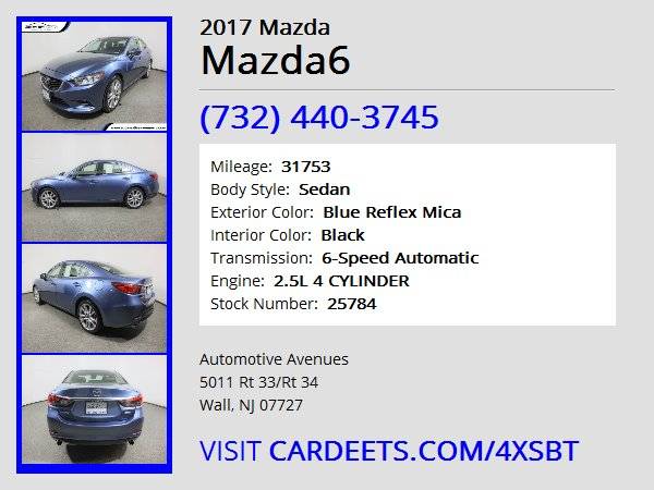 2017 Mazda Mazda6, Blue Reflex Mica - cars & trucks - by dealer -... for sale in Wall, NJ – photo 22