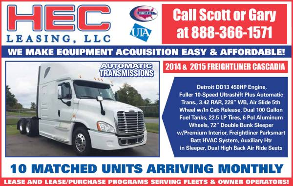 2014, 2015 & 2016 Freightliner Cascadia - cars & trucks - by dealer... for sale in Lavergne, IL – photo 15