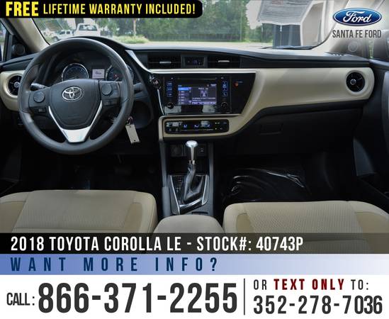 2018 Toyota Corolla LE *** Bluetooth, Backup Camera, Keyless Entry... for sale in Alachua, FL – photo 14