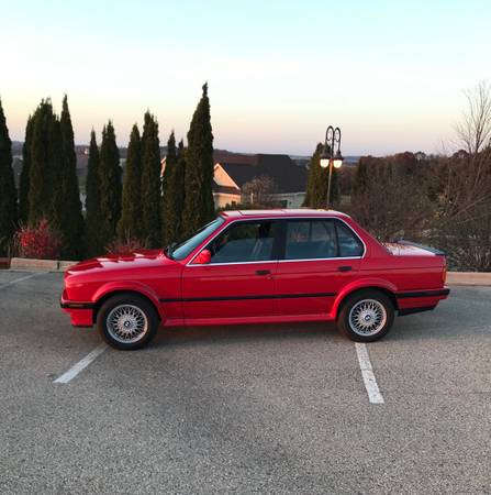 1990 Bmw 325ix 5-speed manual sedan red e30 - cars & trucks - by... for sale in Oregon, WI – photo 2