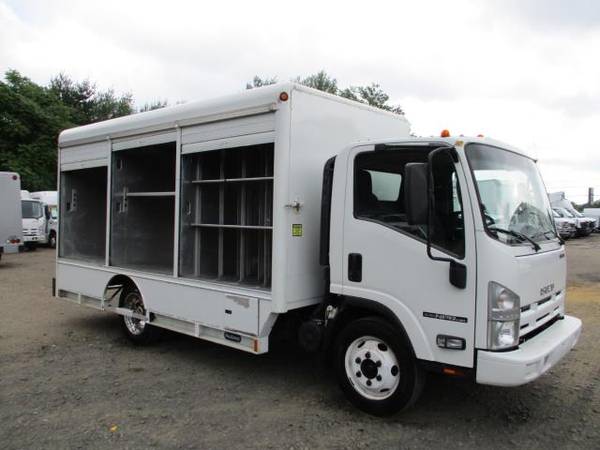 2012 Isuzu NPR HD 14 BEVERAGE TRUCK * ROLL UP SIDE DOORS - cars &... for sale in south amboy, MN – photo 2