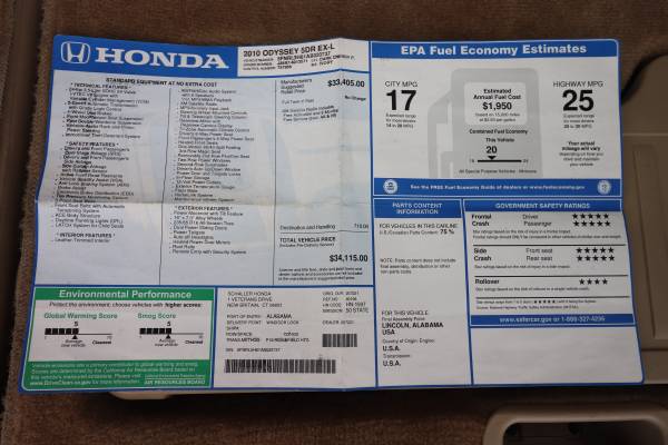 2010 Honda Oddessy EX-L for sale in Cedar Rapids, IA – photo 18