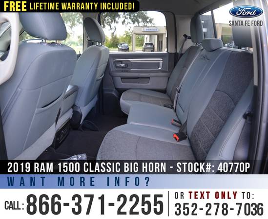 *** 2019 Ram 1500 Classic Big Horn *** Cruise - Bedliner - Camera -... for sale in Alachua, GA – photo 17