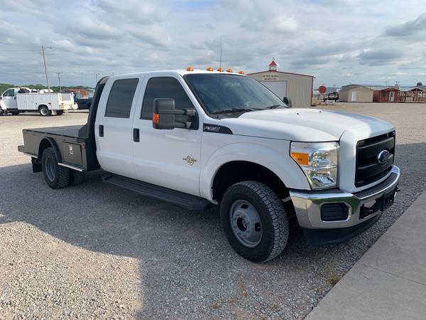 2014 FORD F-350 CREW CAB FLATBED DIESEL 4WD DELETED - cars & for sale in Noble, TX – photo 3