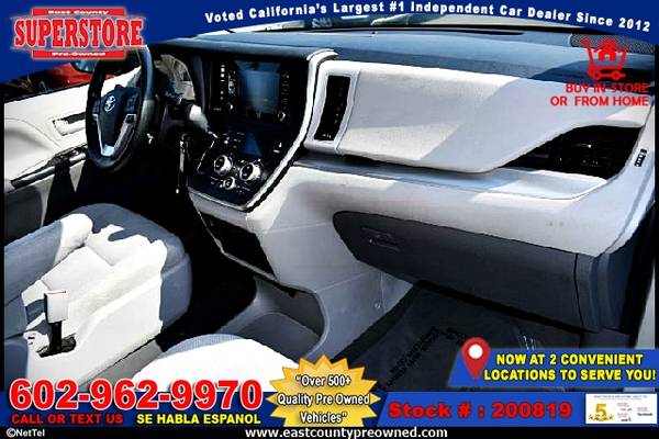 2020 TOYOTA SIENNA L 7 PASSENGER-EZ FINANCING-LOW DOWN! - cars &... for sale in EL CAJON, AZ – photo 4