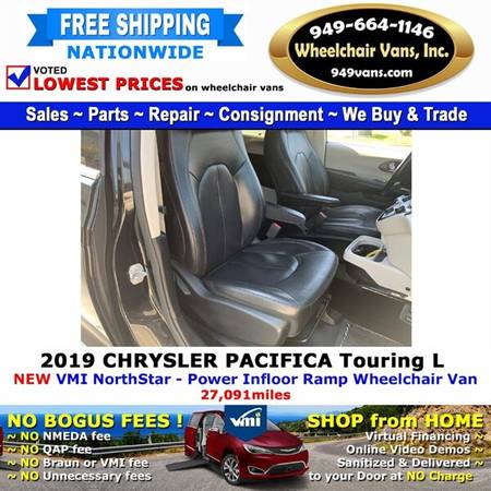 2019 Chrysler Pacifica Touring L Wheelchair Van VMI Northstar - Pow for sale in Laguna Hills, CA – photo 12