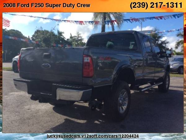 2008 Ford F250 Super Duty Crew Cab Lariat Pickup 4D 6 3/4 ft Lucky's... for sale in North Fort Myers, FL – photo 6