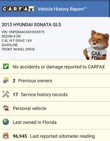 2013 HYUNDAI SONATA GLS ONLY 96K CLEAN CARFAX REDUCED - cars & for sale in Marietta, GA – photo 24