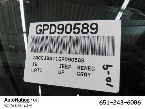 2016 Jeep Renegade Latitude 4x4 4WD Four Wheel Drive SKU:GPD90589 for sale in White Bear Lake, MN – photo 21
