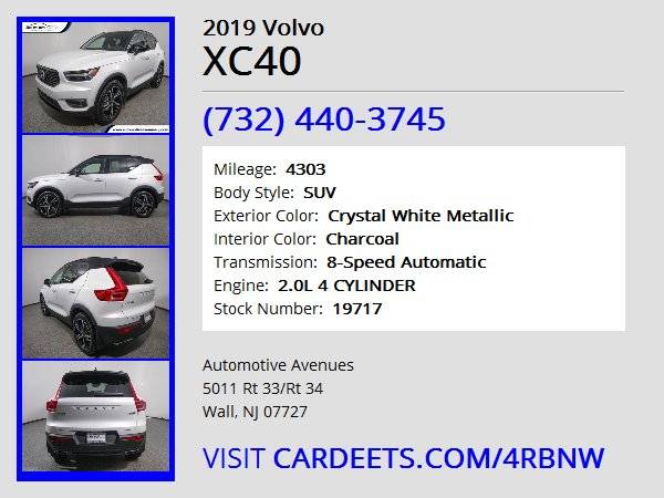 2019 Volvo XC40, Crystal White Metallic for sale in Wall, NJ – photo 22