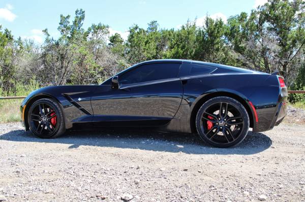 2014 CHEVROLET CORVETTE Z51 - 7 SPEED MANUAL - LOW MILES - BLK ON BLK! for sale in Liberty Hill, TX – photo 5