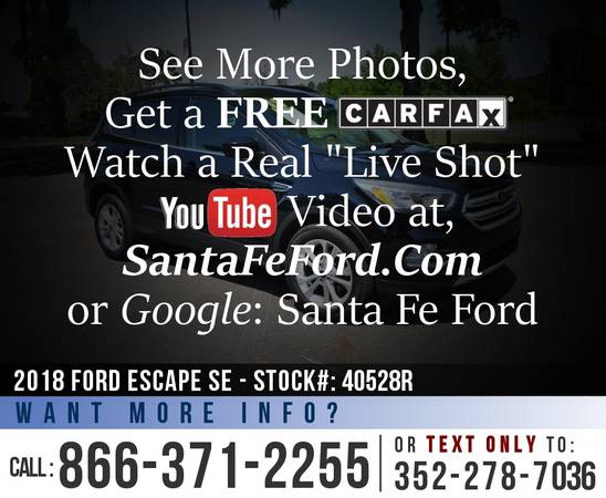 2018 Ford Escape SE Cruise Control - SYNC - Camera - cars & for sale in Alachua, GA – photo 21