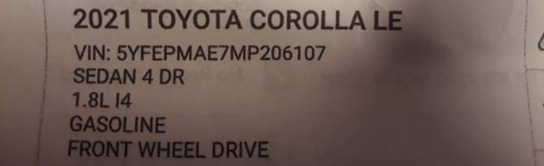 2021 Toyota Corolla LE 8900 miles for sale in Isleta, NM – photo 17