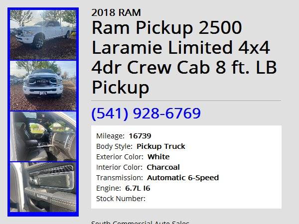 2018 RAM Pickup 2500 Limited 4x4 Long Bed! - - by for sale in Albany, OR – photo 21