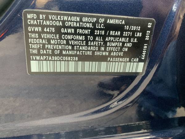 2013 VOLKSWAGEN PASSAT // Keyless Entry // CD/MP3 // Alloy Wheels -... for sale in Analomink, PA – photo 12