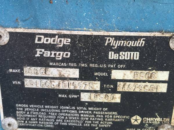 Dodge D500 dump truck for sale in Bogart, GA – photo 8