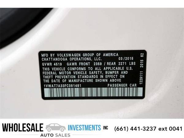2015 Volkswagen Passat sedan 1.8T Limited Edition (Candy for sale in Van Nuys, CA – photo 9