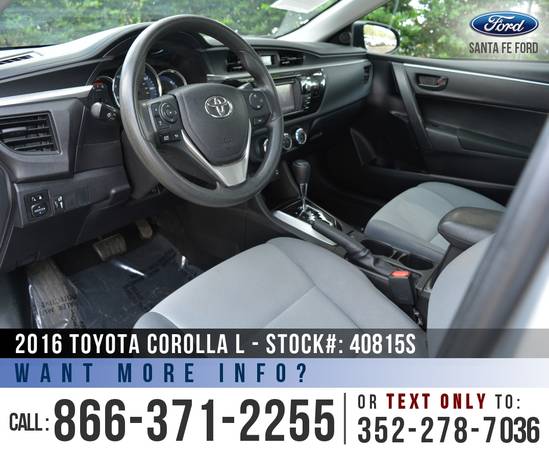 ‘16 Toyota Corolla L *** Cruise Control, Touchscreen, Bluetooth ***... for sale in Alachua, FL – photo 9