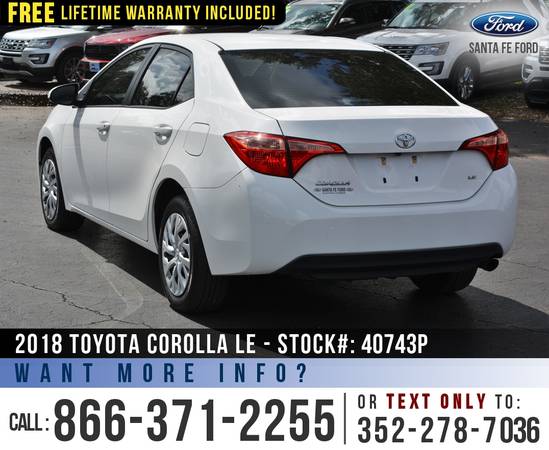 *** 2018 Toyota Corolla LE *** Bluetooth - Cruise - Touchscreen -... for sale in Alachua, GA – photo 5