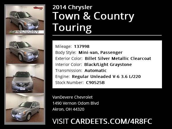 2014 Chrysler Town & Country Touring, Billet Silver Metallic Clearcoat for sale in Akron, OH – photo 22