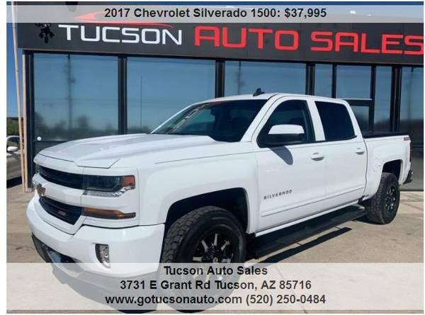 2017 CHEVROLET SILVERADO Z71 DOUBLE CAB 4X4 ... 1 OWNER! ONLY 12K!!!... for sale in Tucson, AZ