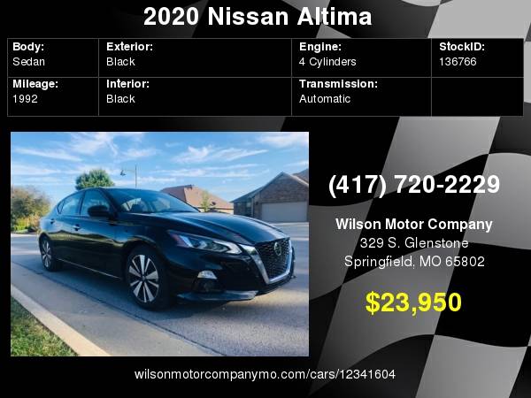 2020 Nissan Altima 2.5 SL Leather Roof back Up Brand New Top dollar... for sale in Springfield, MO – photo 24