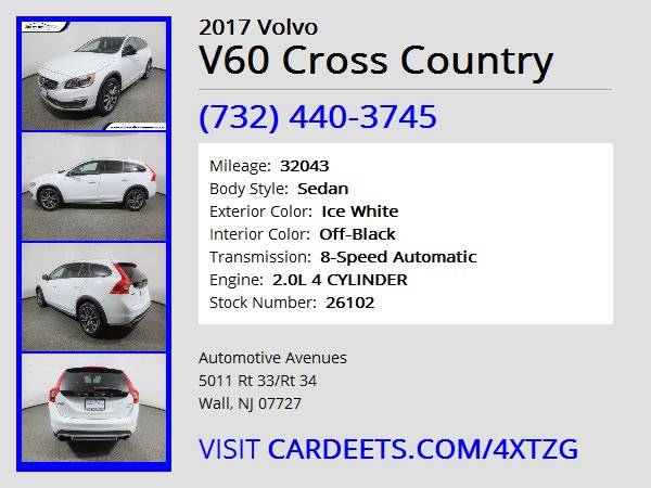 2017 Volvo V60 Cross Country, Ice White - cars & trucks - by dealer... for sale in Wall, NJ – photo 22