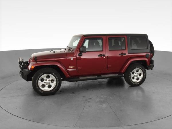 2013 Jeep Wrangler Unlimited Sahara Sport Utility 4D suv Red -... for sale in Alexandria, MD – photo 4