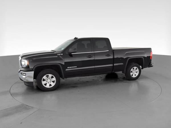 2018 GMC Sierra 1500 Double Cab SLE Pickup 4D 6 1/2 ft pickup Black... for sale in Akron, OH – photo 4