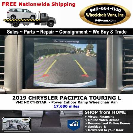 2019 Chrysler Pacifica Touring L Wheelchair Van VMI Northstar - Pow... for sale in LAGUNA HILLS, AZ – photo 13