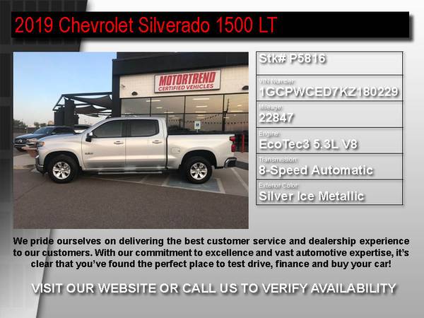 !P5816- 2019 Chevrolet Silverado 1500 LT Buy Online or In-Person! 19... for sale in Houston, AZ – photo 2