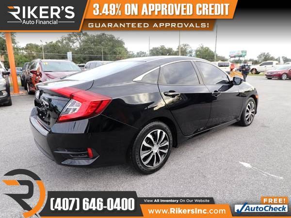 $192/mo - 2017 Honda Civic LX - 100 Approved! - cars & trucks - by... for sale in Kissimmee, FL – photo 9