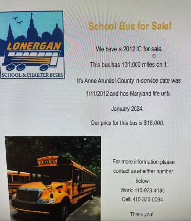 11 School Buses For Sale for sale in Millersville, MD – photo 5