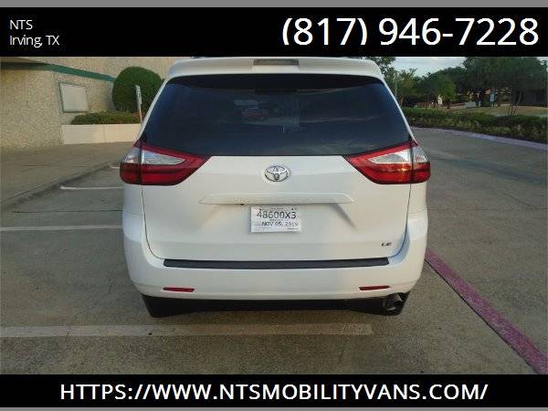2017 TOYOTA SIENNA MOBILITY HANDICAPPED WHEELCHAIR POWER RAMP VAN for sale in Irving, AR – photo 8