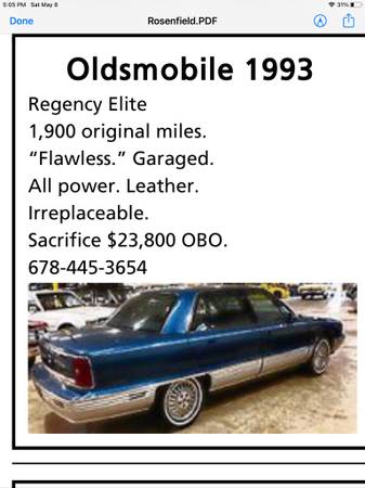 1993 Oldsmobile Regency Elite for sale in Lebanon, GA – photo 2