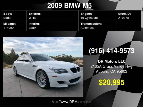 2009 BMW M5 4dr Sdn - cars & trucks - by dealer - vehicle automotive... for sale in Auburn , CA – photo 24
