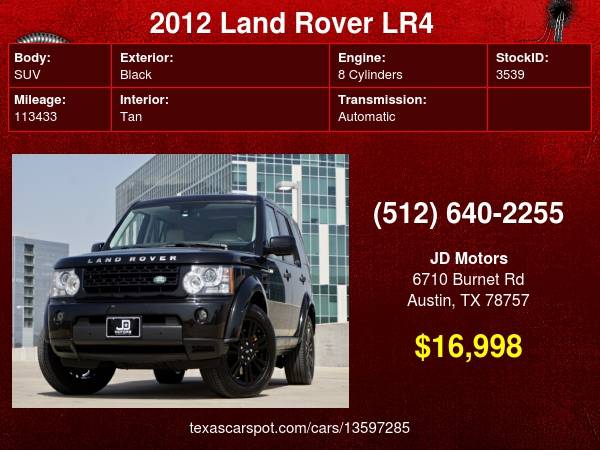 2012 Land Rover LR4 HSE *(( 3rd Row Seating LR 4 ))* LR-4 BEAUTIFUL... for sale in Austin, TX – photo 24