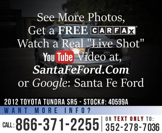 2012 TOYOTA TUNDRA SR5 *** Homelink, Camera, Cruise Control *** -... for sale in Alachua, FL – photo 7