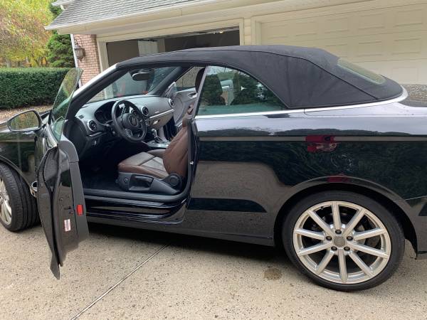 2015 Audi A3 cabriolet convertible, black with brown interior for sale in Wolcott, CT – photo 3