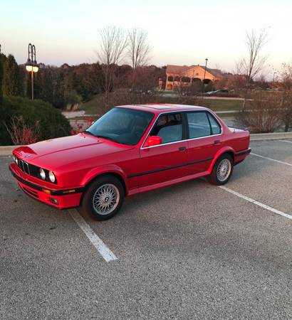 1990 Bmw 325ix 5-speed manual sedan red e30 - cars & trucks - by... for sale in Oregon, WI – photo 5