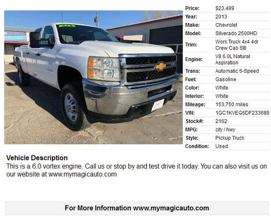 ! 2013 Chevrolet Silverado 2500HD ! - - by for sale in Nampa, ID – photo 2