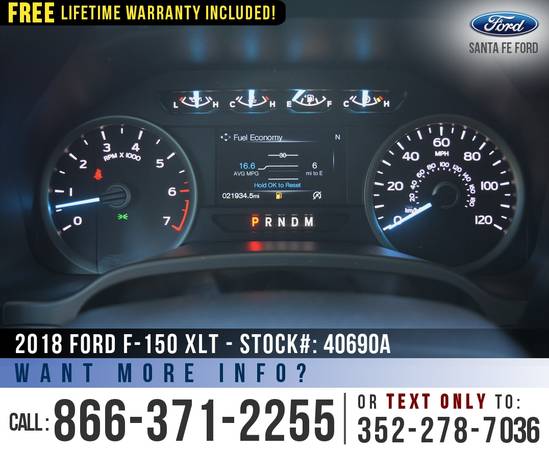 2018 FORD F150 XLT 4WD *** Brush Guard, Bluetooth, Cruise Control... for sale in Alachua, FL – photo 16