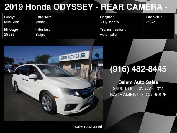 2019 Honda Odyssey - REAR CAMERA - LANE KEEP ASSIST - LEATHER AND... for sale in Sacramento , CA – photo 24