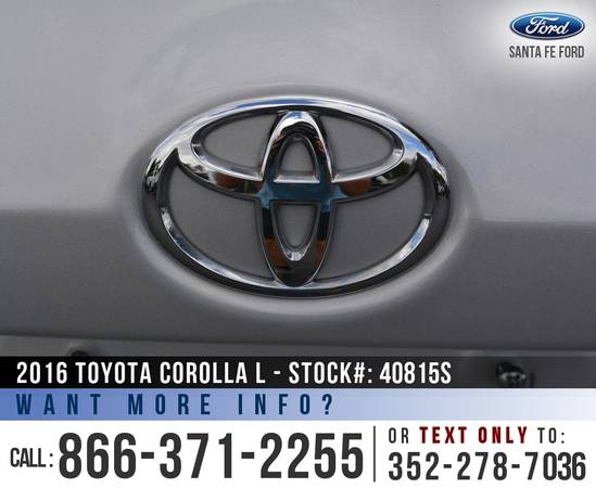 ‘16 Toyota Corolla L *** Cruise Control, Touchscreen, Bluetooth ***... for sale in Alachua, FL – photo 20