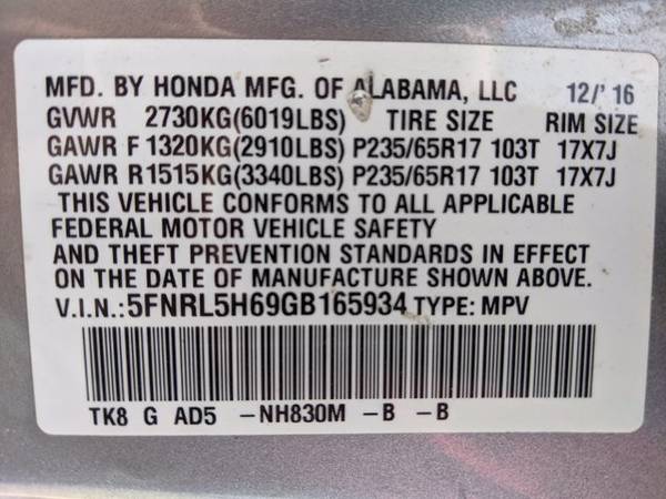 2016 Honda Odyssey EX-L SKU: GB165934 Mini-Van - - by for sale in Waco, TX – photo 24