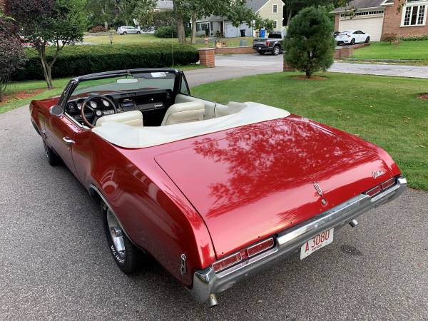 1968 OLDSMOBILE CUTLASS S, CONVERTIBLE, AUTOMATIC, RED / WHITE, VIDEO for sale in Belmont, MA – photo 14
