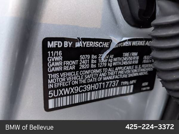 2017 BMW X3 xDrive28i AWD All Wheel Drive SKU:H0T17737 - cars &... for sale in Bellevue, WA – photo 23