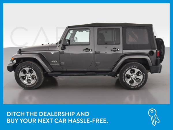 2017 Jeep Wrangler Unlimited Sahara Sport Utility 4D suv Gray for sale in Chicago, IL – photo 4