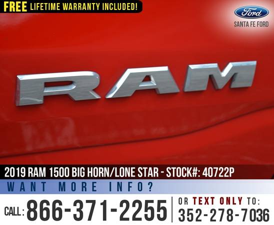*** 2019 RAM 1500 BIG HORN/LONE STAR *** Camera - SIRIUS - Bedliner... for sale in Alachua, GA – photo 10